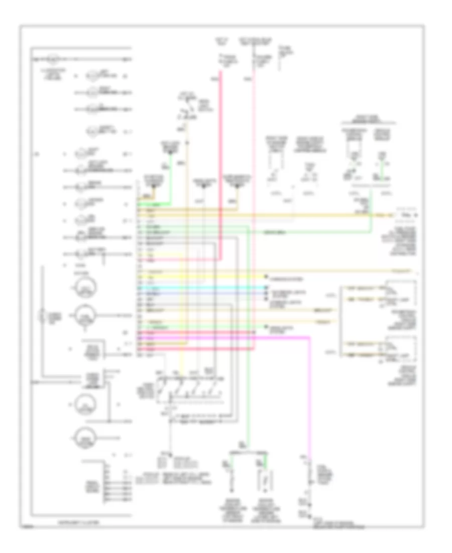 Instrument Cluster Wiring Diagram 1 of 2 for Chevrolet S10 Pickup 1996