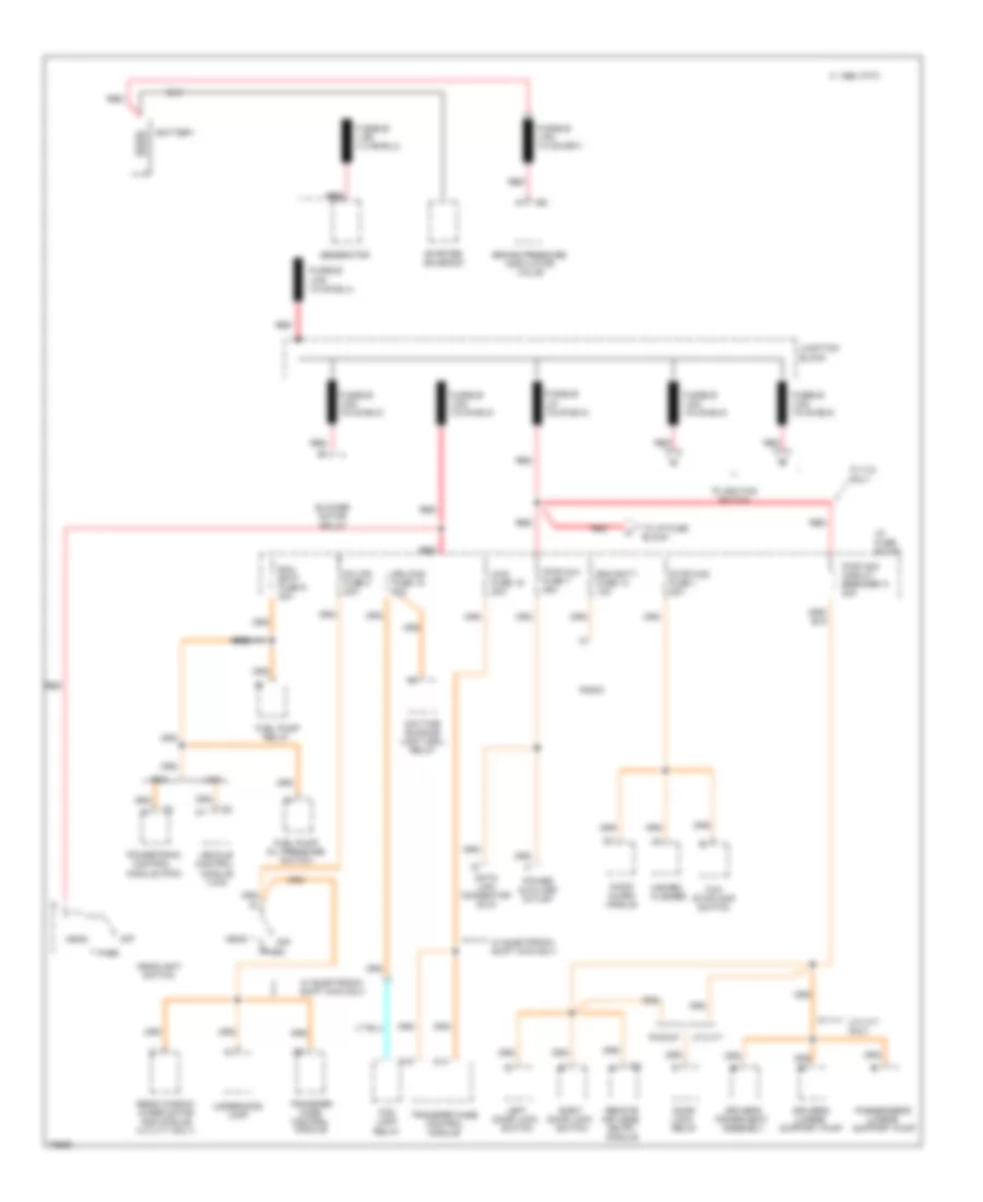 Power Distribution Wiring Diagram 1 of 4 for Chevrolet S10 Pickup 1996