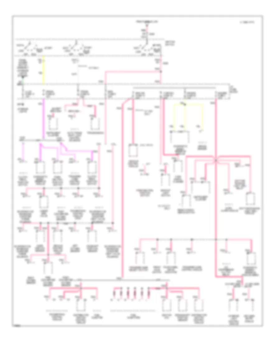 Power Distribution Wiring Diagram 3 of 4 for Chevrolet S10 Pickup 1996