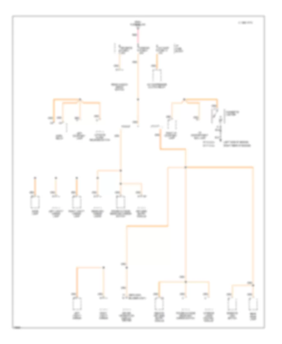 Power Distribution Wiring Diagram (4 of 4) for Chevrolet S10 Pickup 1996