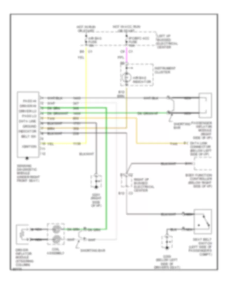Supplemental Restraint Wiring Diagram for Chevrolet Malibu LS 1997