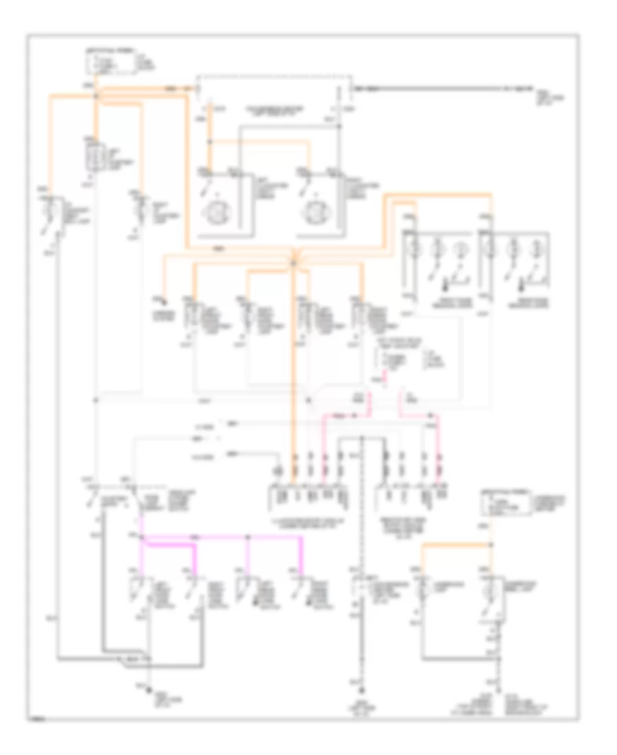 Courtesy Lamps Wiring Diagram Crew Cab with Auxiliary Lighting for Chevrolet CHD 1996 3500