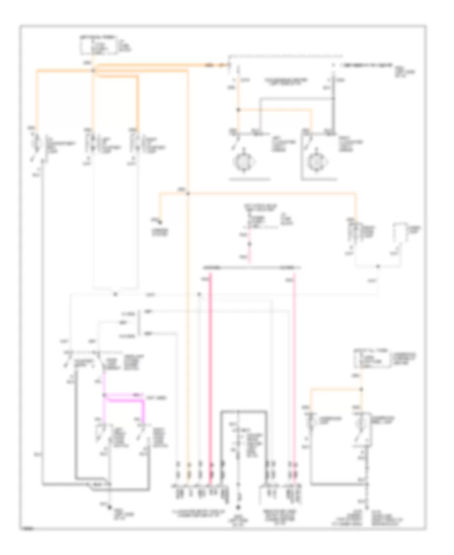 Courtesy Lamps Wiring Diagram, Regular CabExtended Cab for Chevrolet C3500 HD 1996