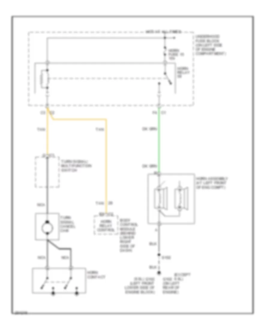 Horn Wiring Diagram for Chevrolet Chevy Express G2007 1500