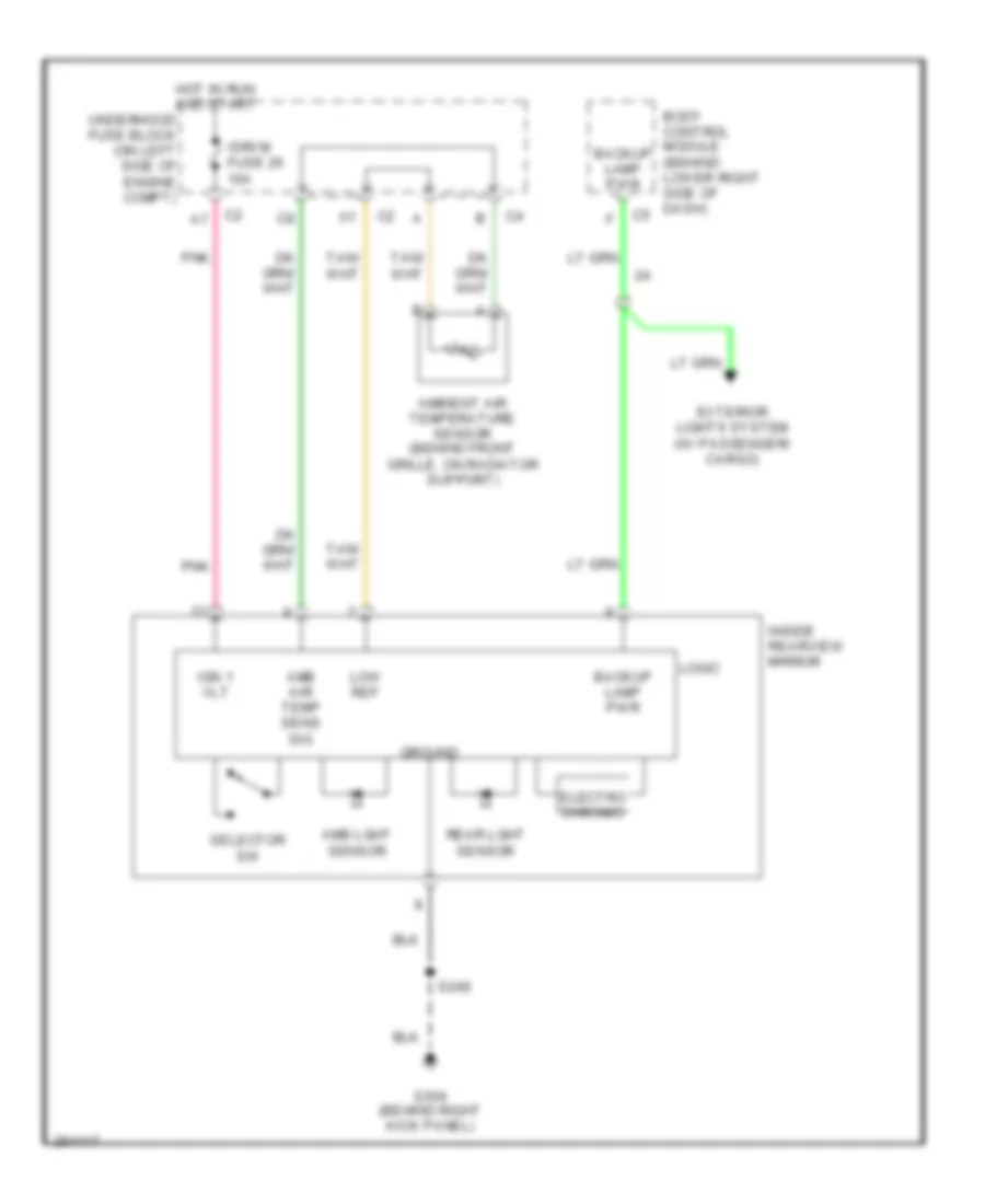 Automatic Day Night Mirror Wiring Diagram for Chevrolet Chevy Express G2007 1500