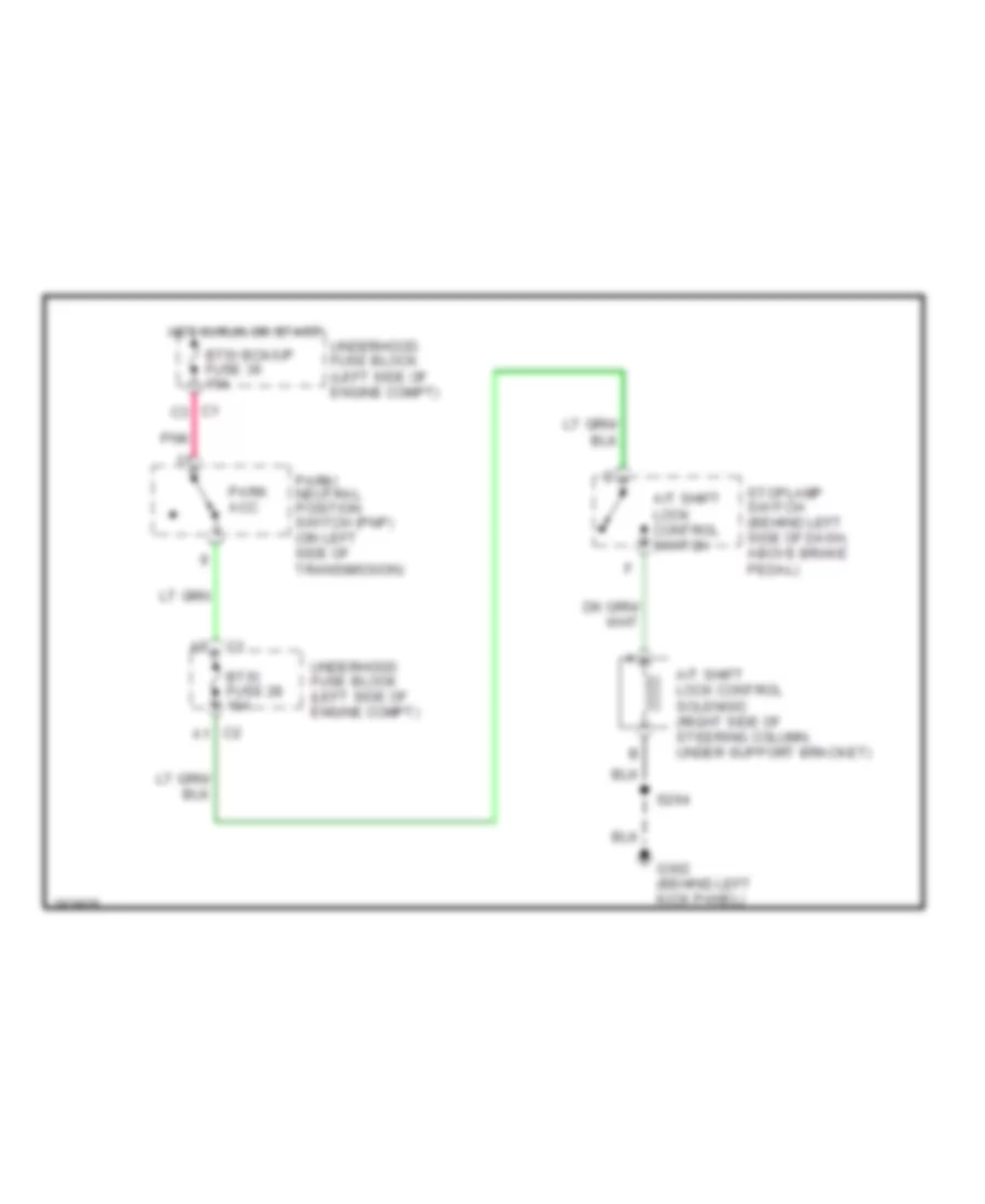 Shift Interlock Wiring Diagram for Chevrolet Chevy Express G2007 1500