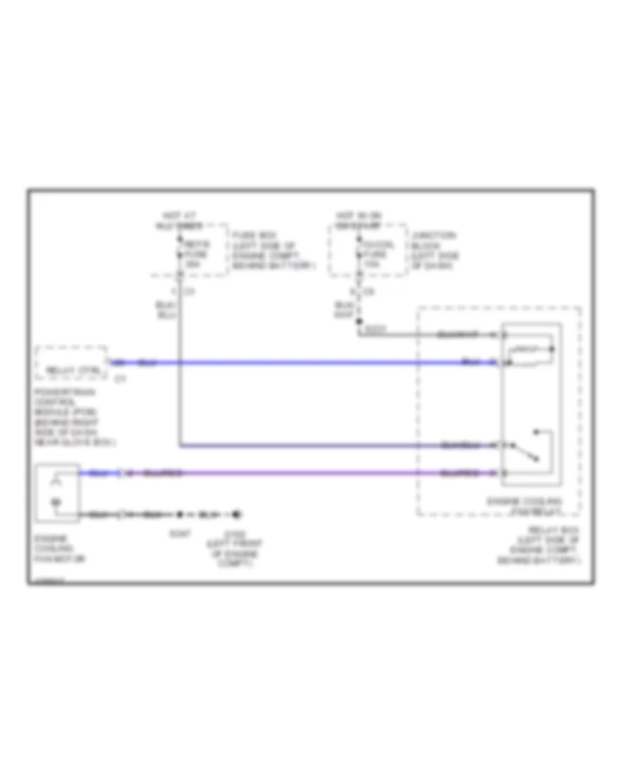 Cooling Fan Wiring Diagram for Chevrolet Metro 2000