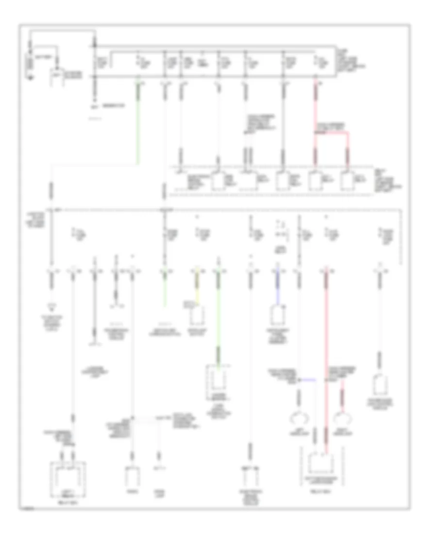 Power Distribution Wiring Diagram 1 of 2 for Chevrolet Metro 2000