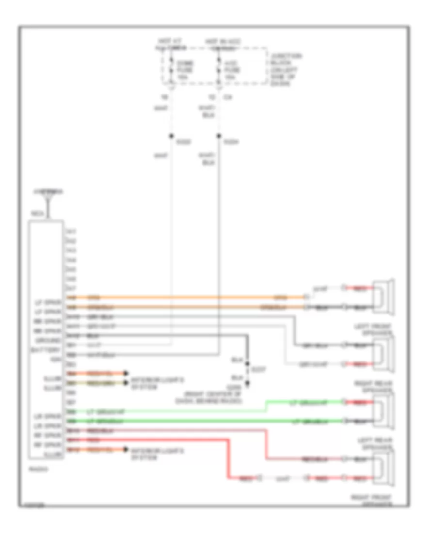 Radio Wiring Diagrams for Chevrolet Metro 2000