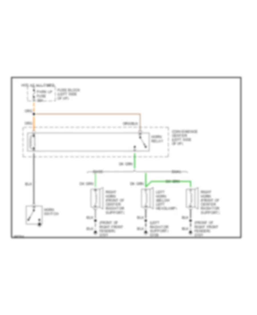 Horn Wiring Diagram for Chevrolet Pickup C1990 1500