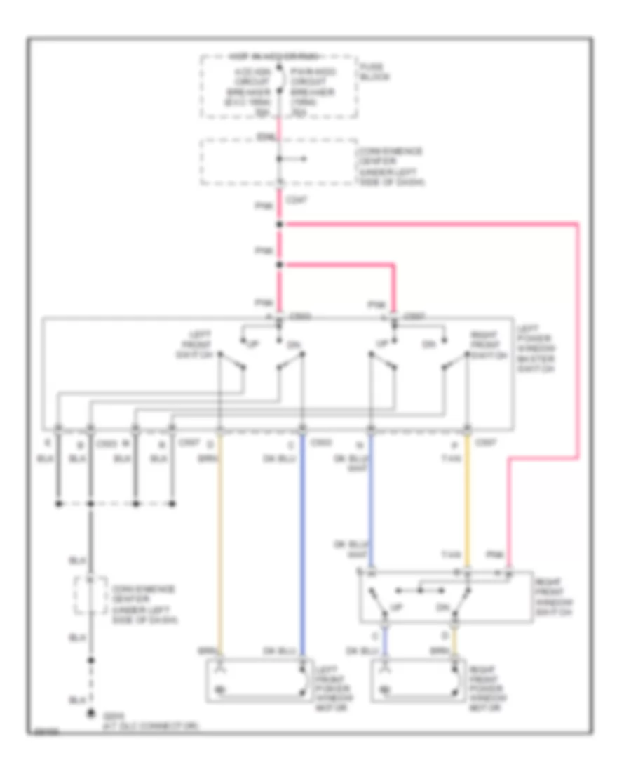 Power Window Wiring Diagram 2 Door for Chevrolet Pickup C1990 1500