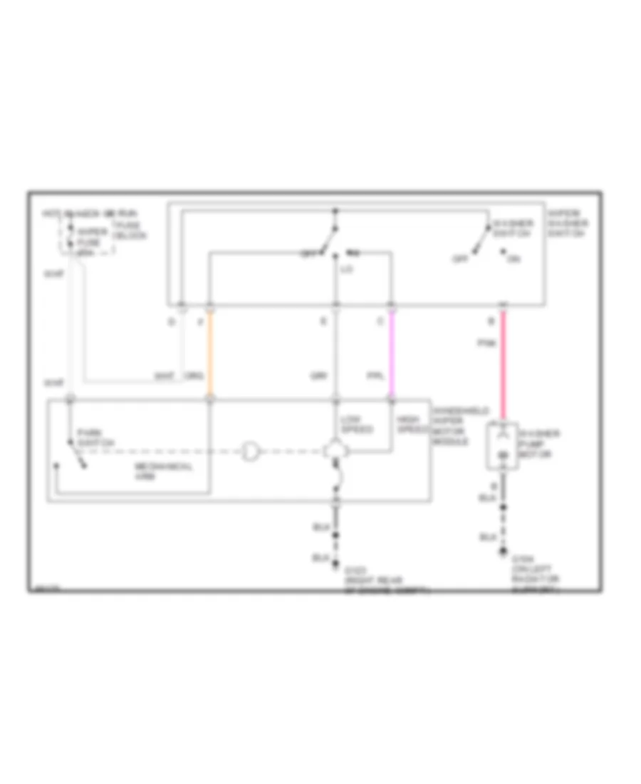 2 Speed Wiper Washer Wiring Diagram for Chevrolet Pickup C1990 1500