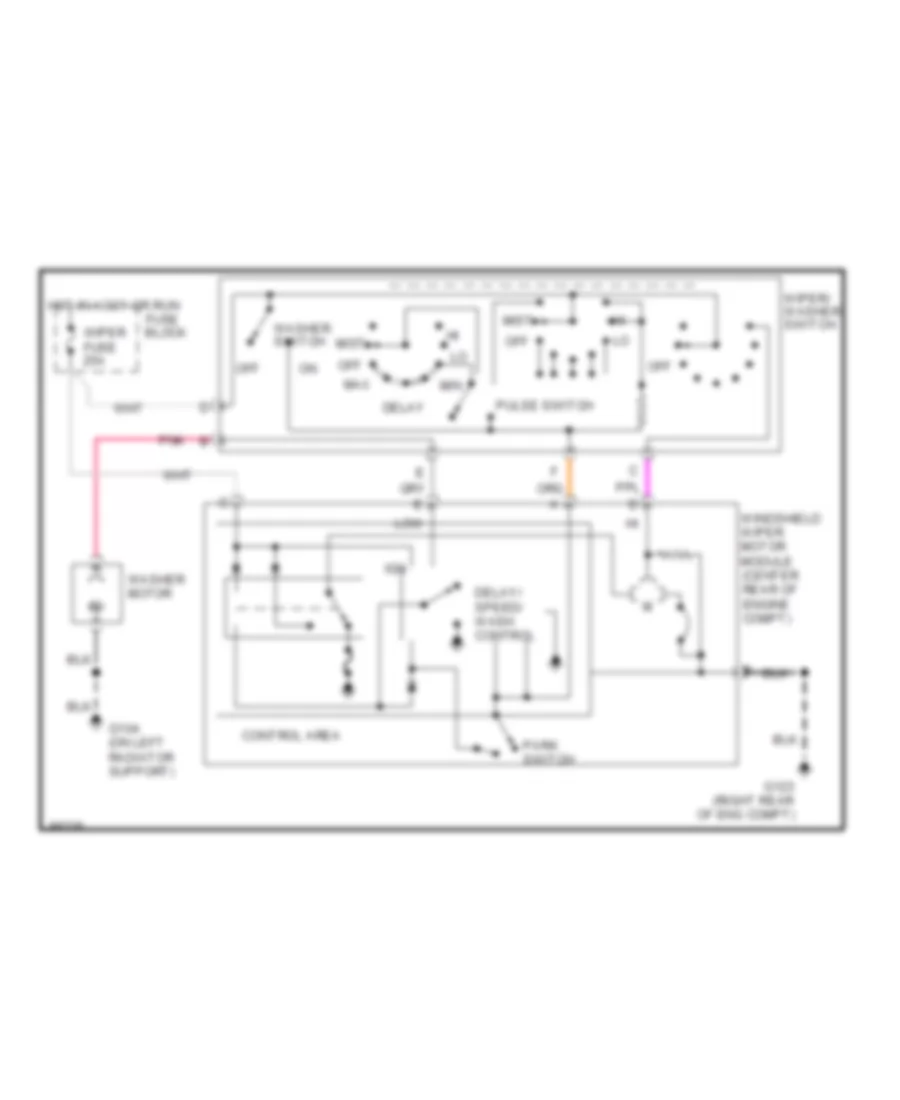 Interval Wiper Washer Wiring Diagram for Chevrolet Pickup C1990 1500