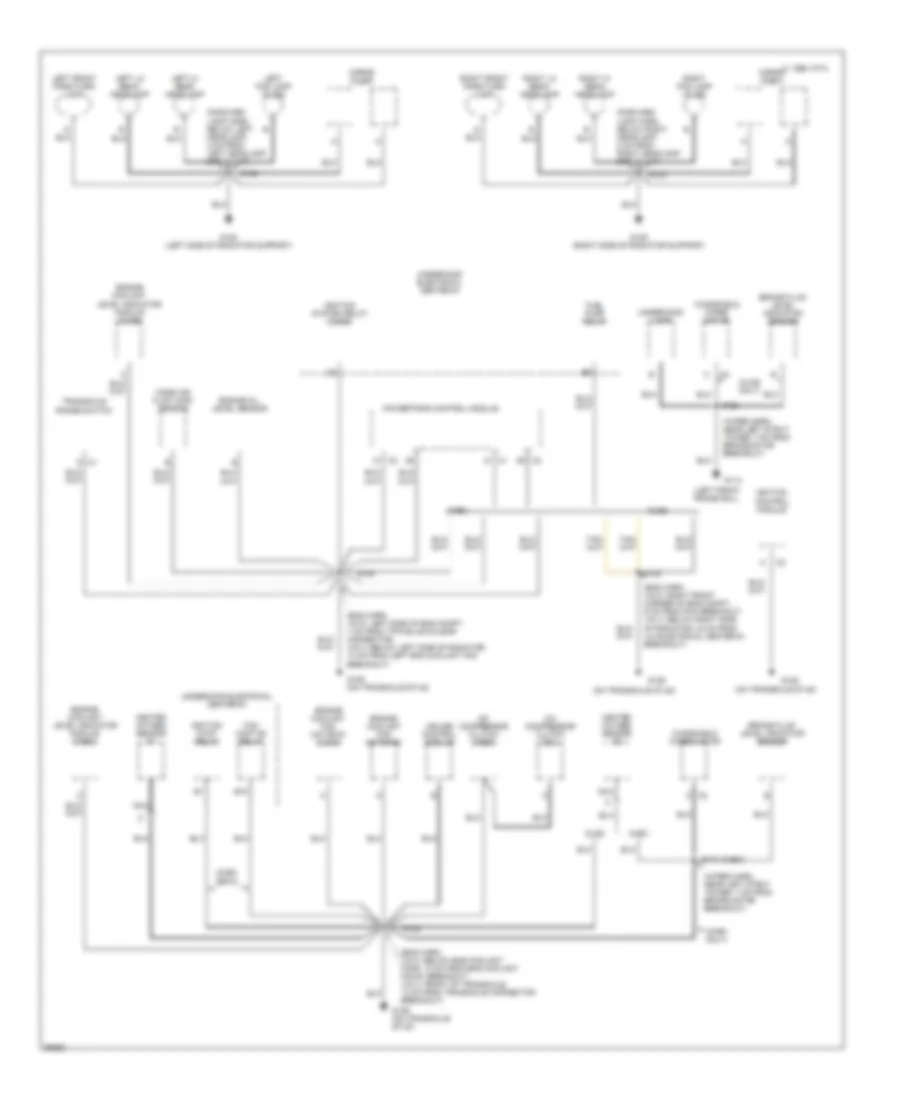Ground Distribution Wiring Diagram 1 of 4 for Chevrolet Monte Carlo LS 1997