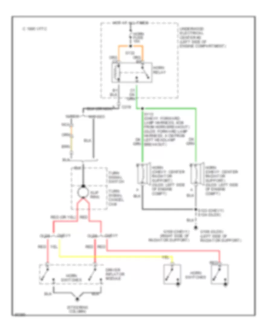 Horn Wiring Diagram for Chevrolet Monte Carlo LS 1997