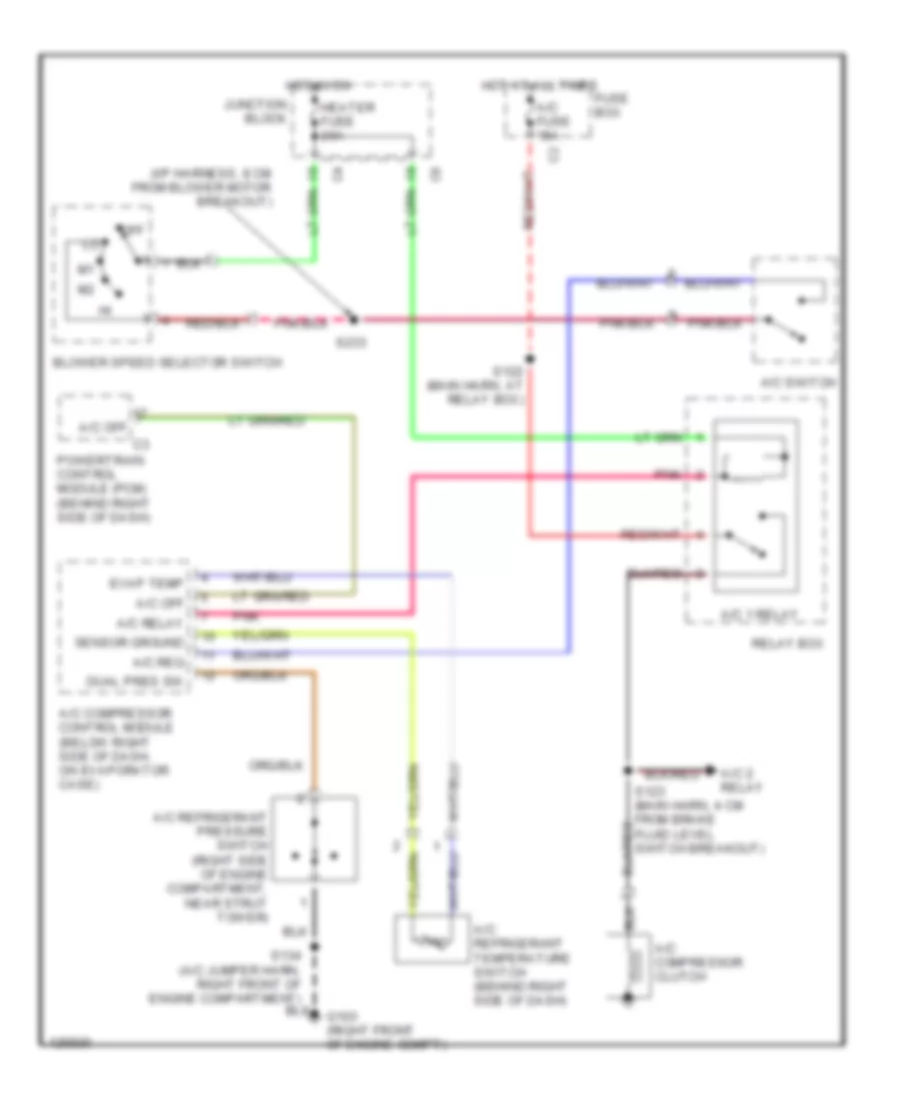 Compressor Wiring Diagram for Chevrolet Metro LSi 2000