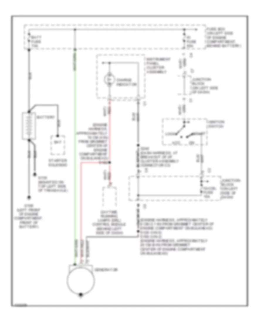 Charging Wiring Diagram for Chevrolet Metro LSi 2000