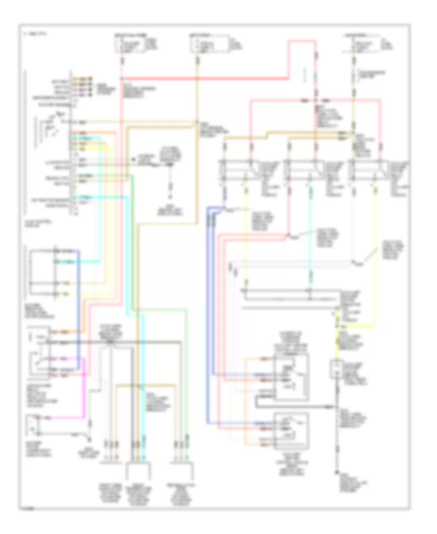 5.7L VIN R, Heater Wiring Diagram, Auxiliary for Chevrolet Tahoe 1999