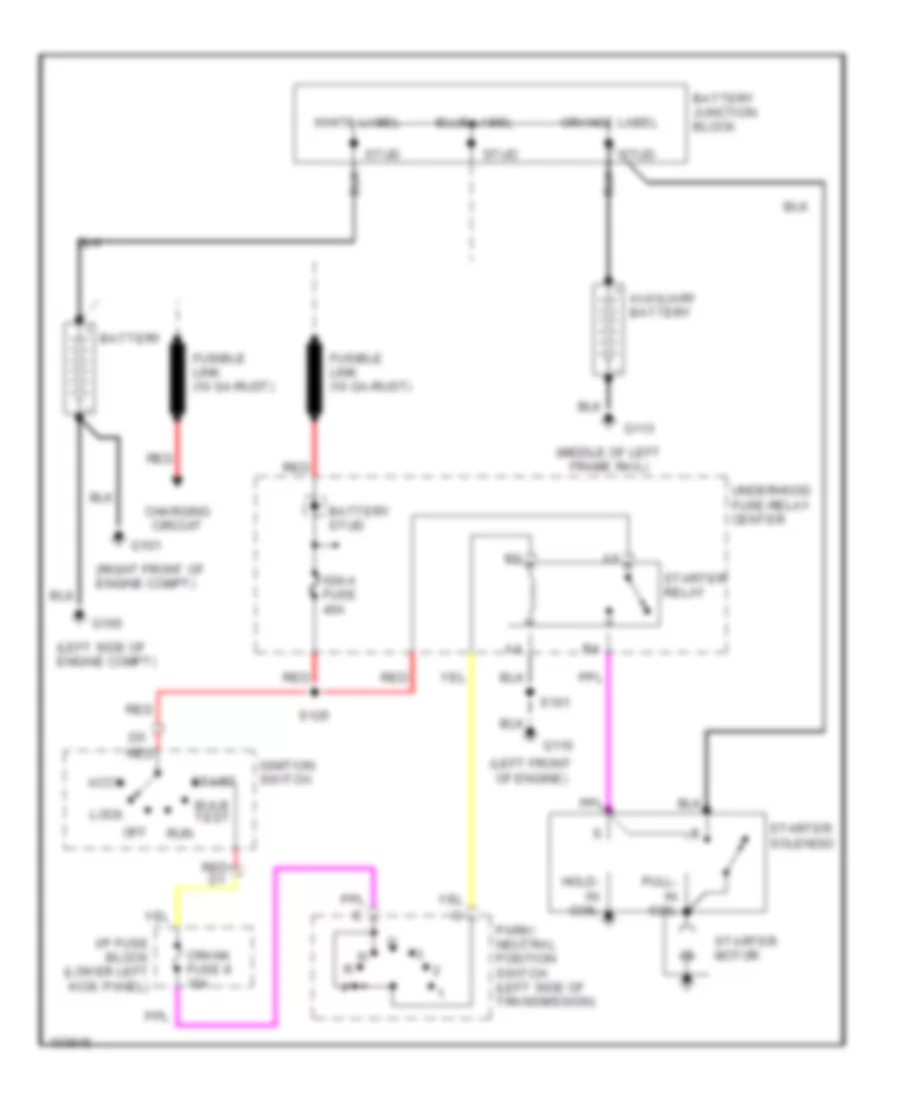 6 5L VIN F Starting Wiring Diagram for Chevrolet Cutaway G1998 3500