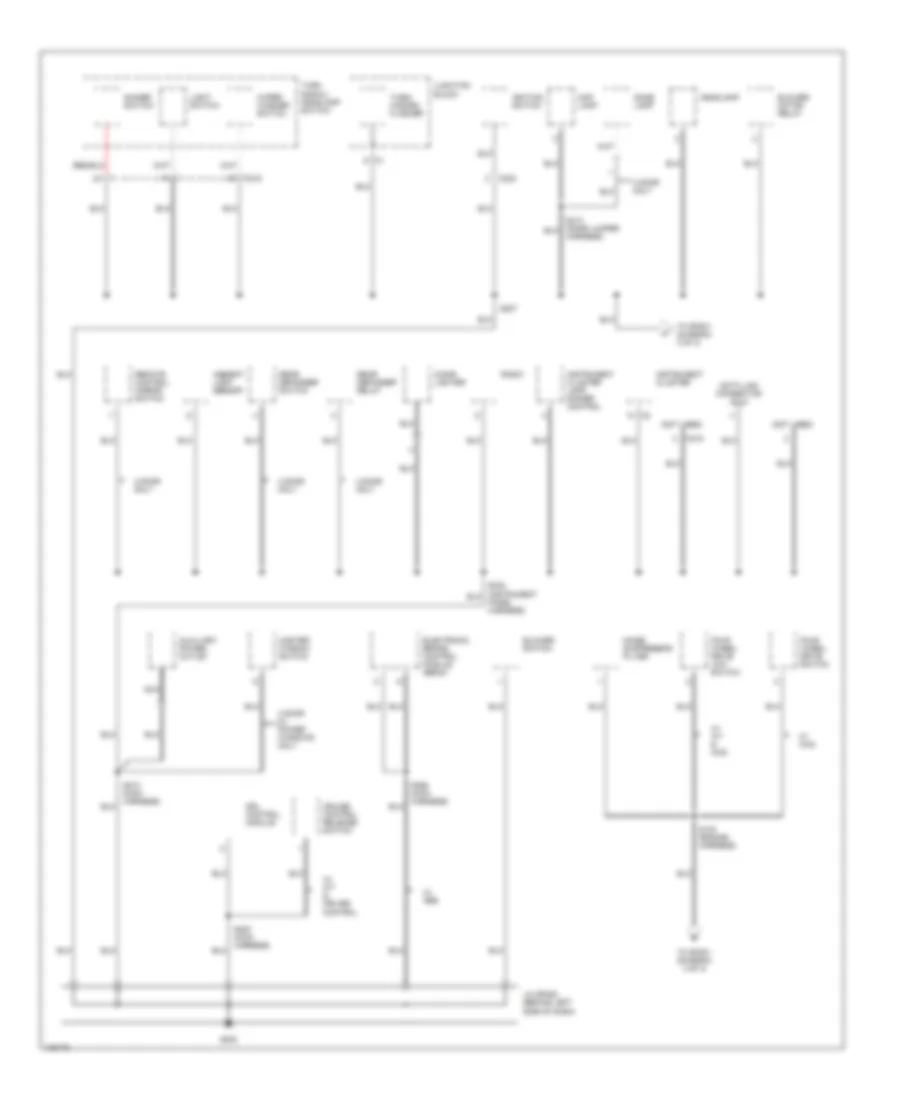 Ground Distribution Wiring Diagram (2 of 3) for Chevrolet Tracker 1999