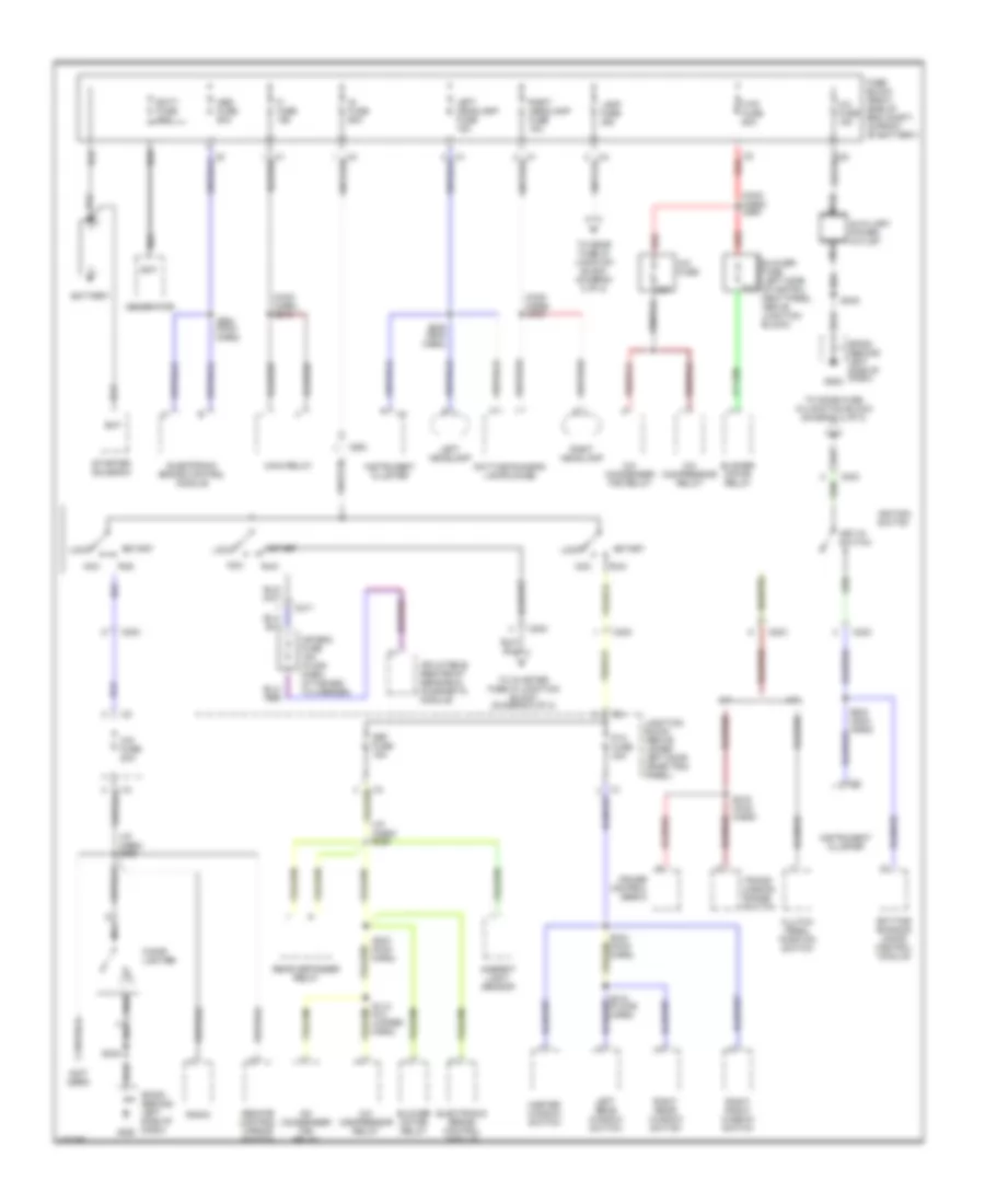 Power Distribution Wiring Diagram 1 of 2 for Chevrolet Tracker 1999