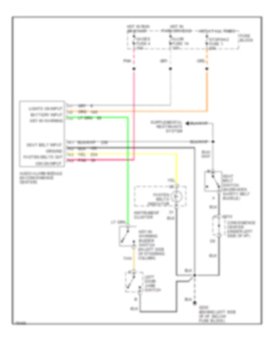 Warning System Wiring Diagrams for Chevrolet Suburban C1996 2500