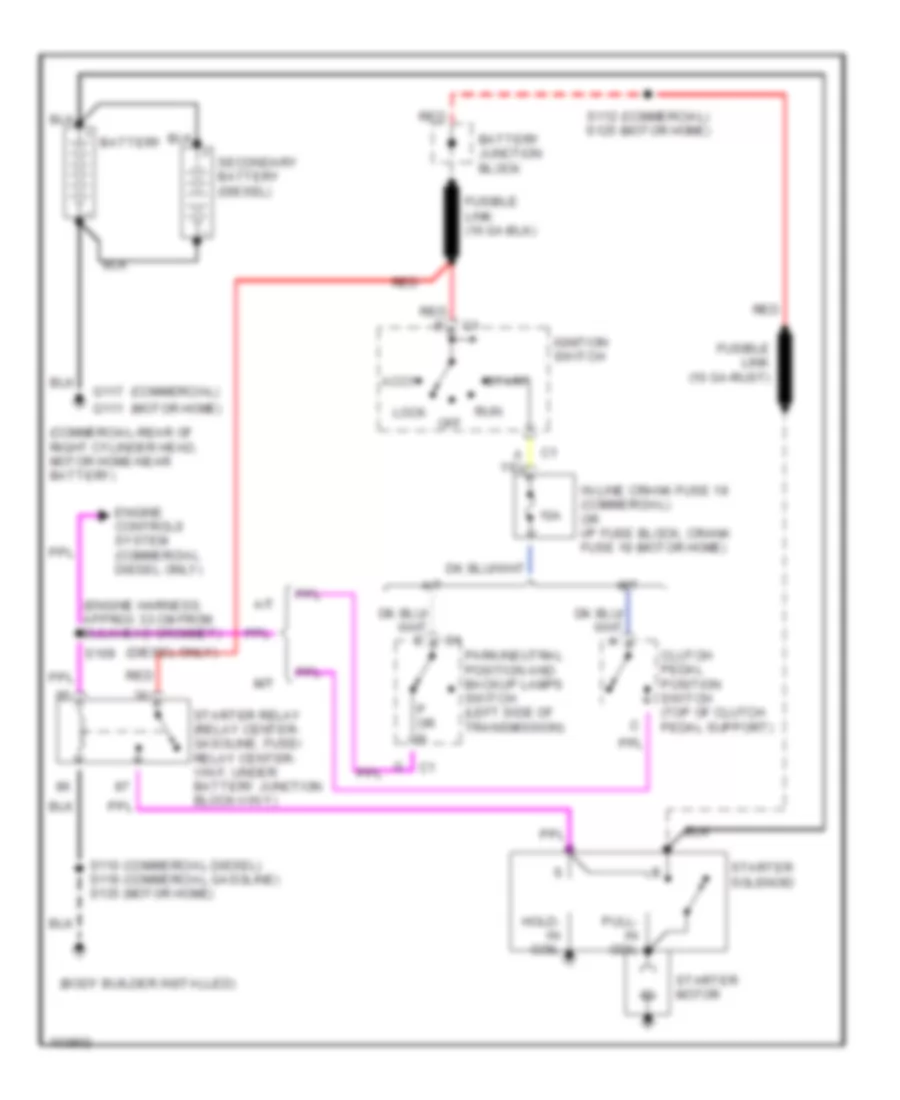 Starting Wiring Diagram for Chevrolet Forward Control P12 1998