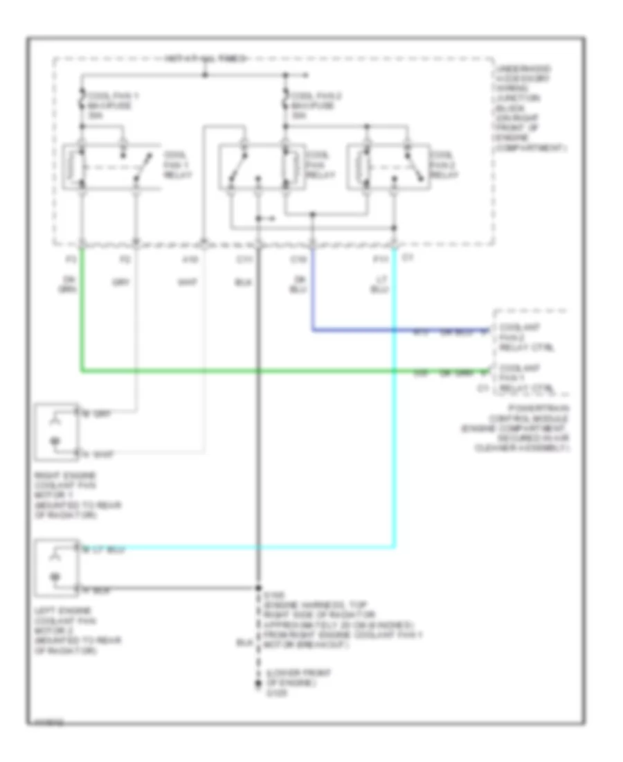 Cooling Fan Wiring Diagram for Chevrolet Venture 1999