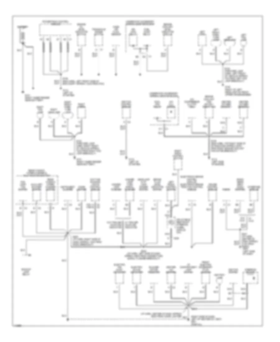 Ground Distribution Wiring Diagram 1 of 3 for Chevrolet Venture 1999