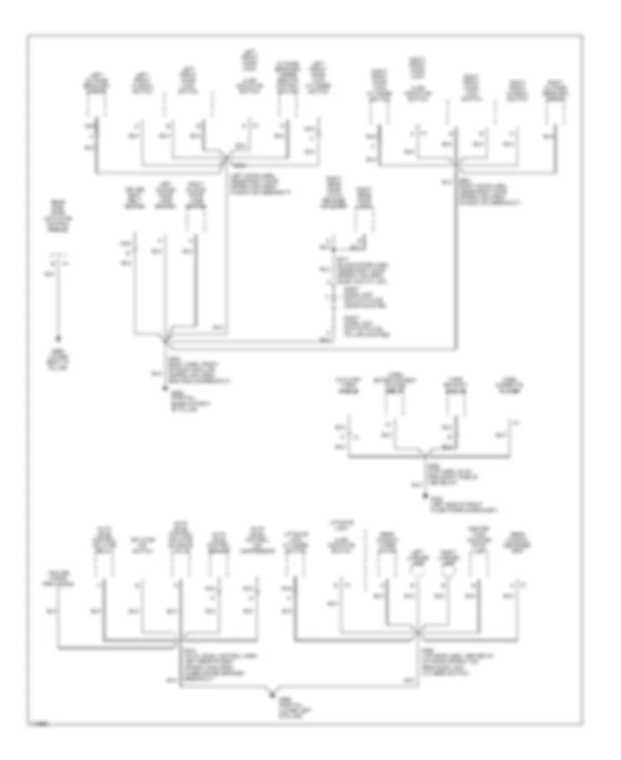 Ground Distribution Wiring Diagram 3 of 3 for Chevrolet Venture 1999
