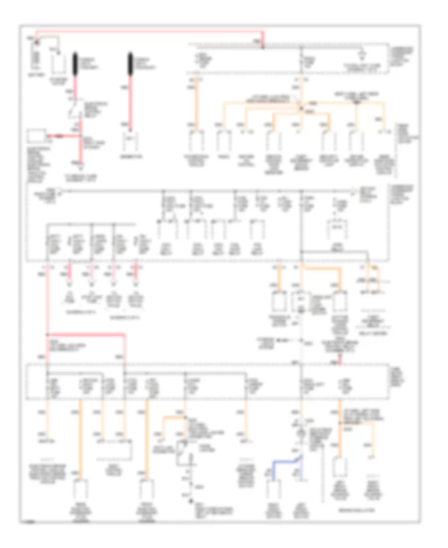 Power Distribution Wiring Diagram 1 of 4 for Chevrolet Venture 1999
