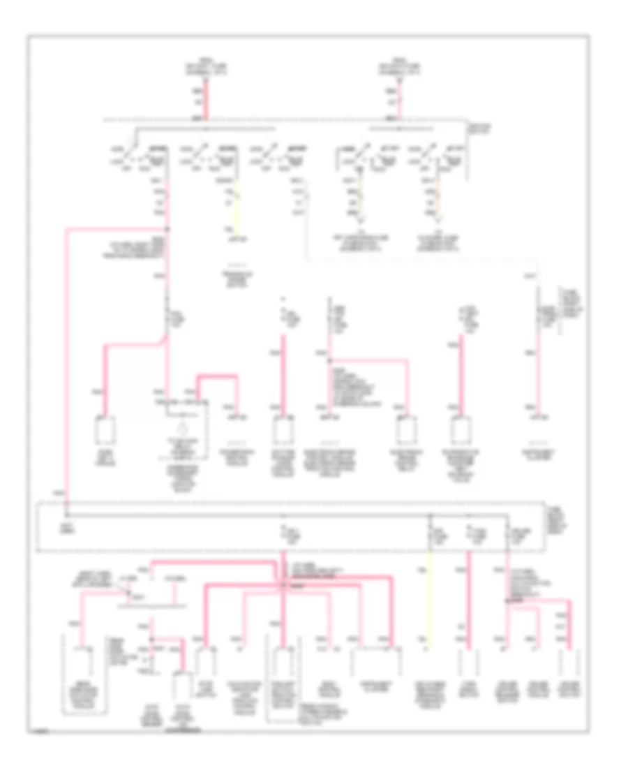 Power Distribution Wiring Diagram (3 of 4) for Chevrolet Venture 1999