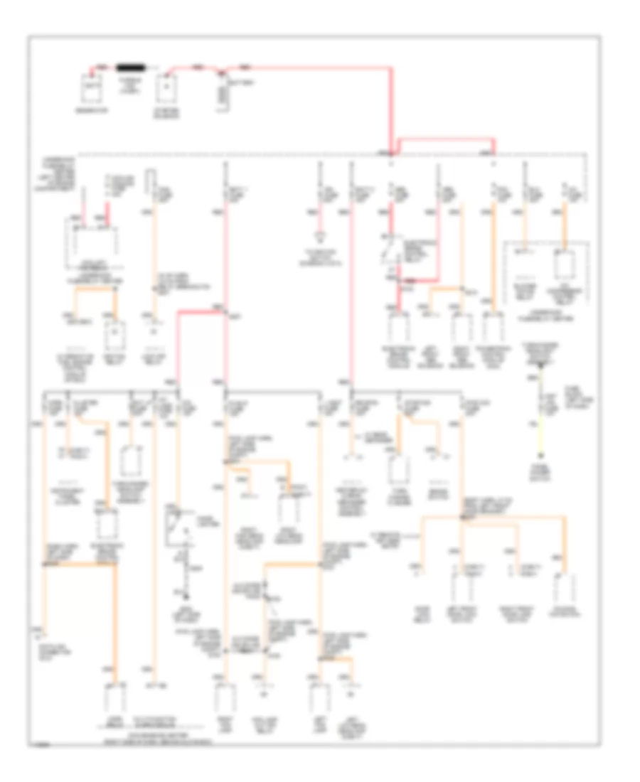 Power Distribution Wiring Diagram 1 of 2 for Chevrolet Cavalier 1999