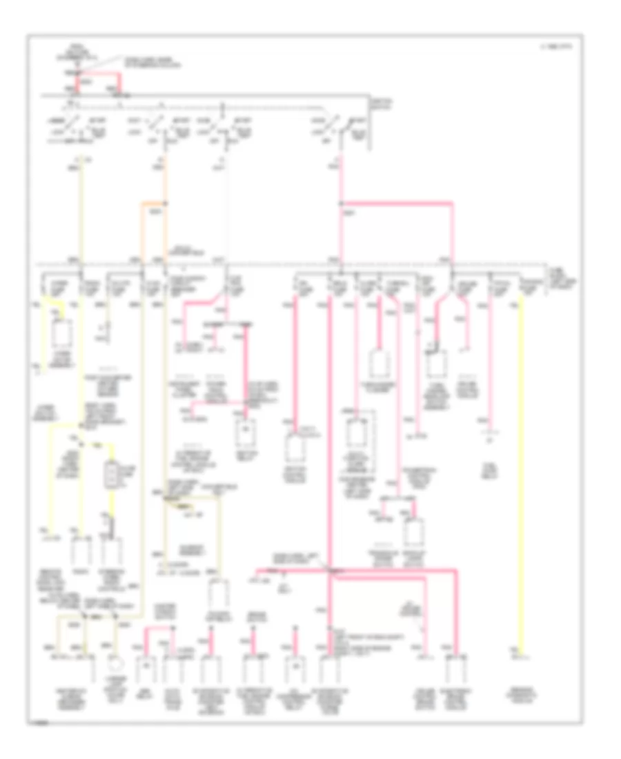 Power Distribution Wiring Diagram 2 of 2 for Chevrolet Cavalier 1999