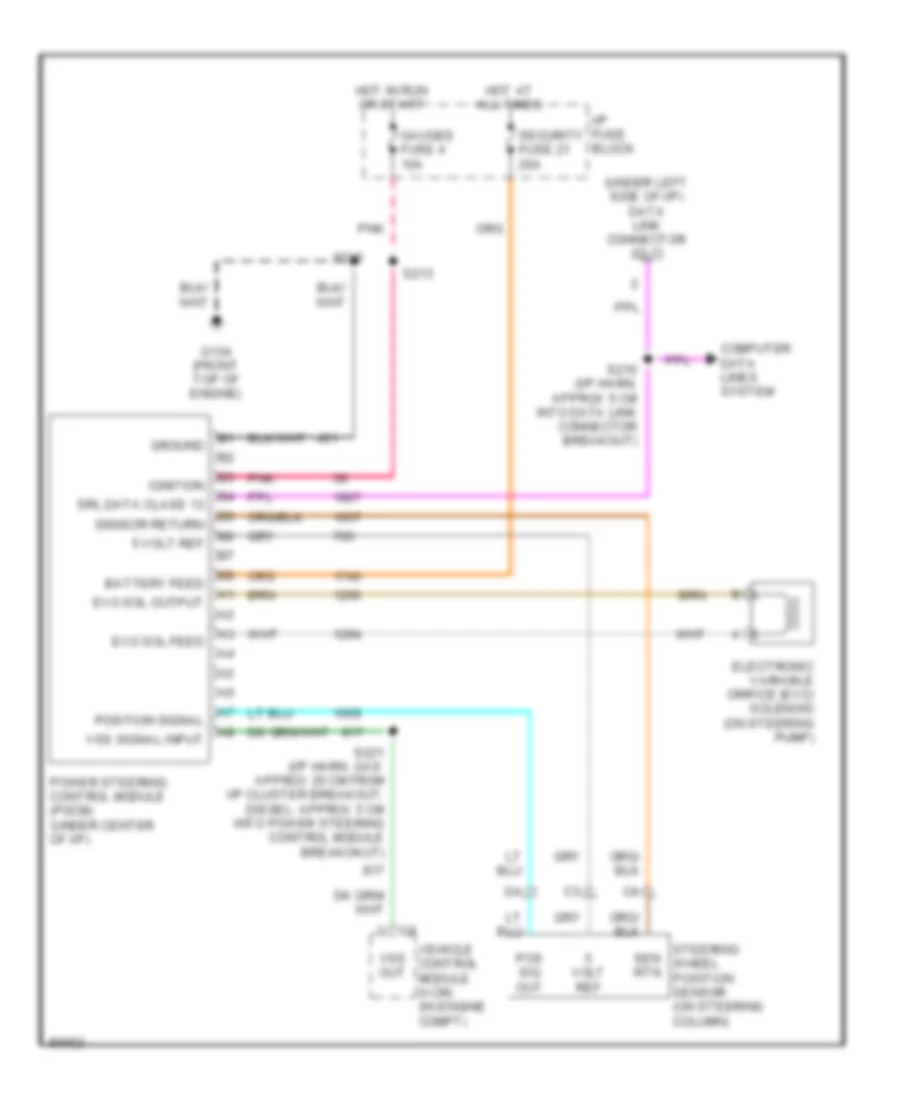 Electronic Power Steering Wiring Diagram for Chevrolet Pickup C3500 1997