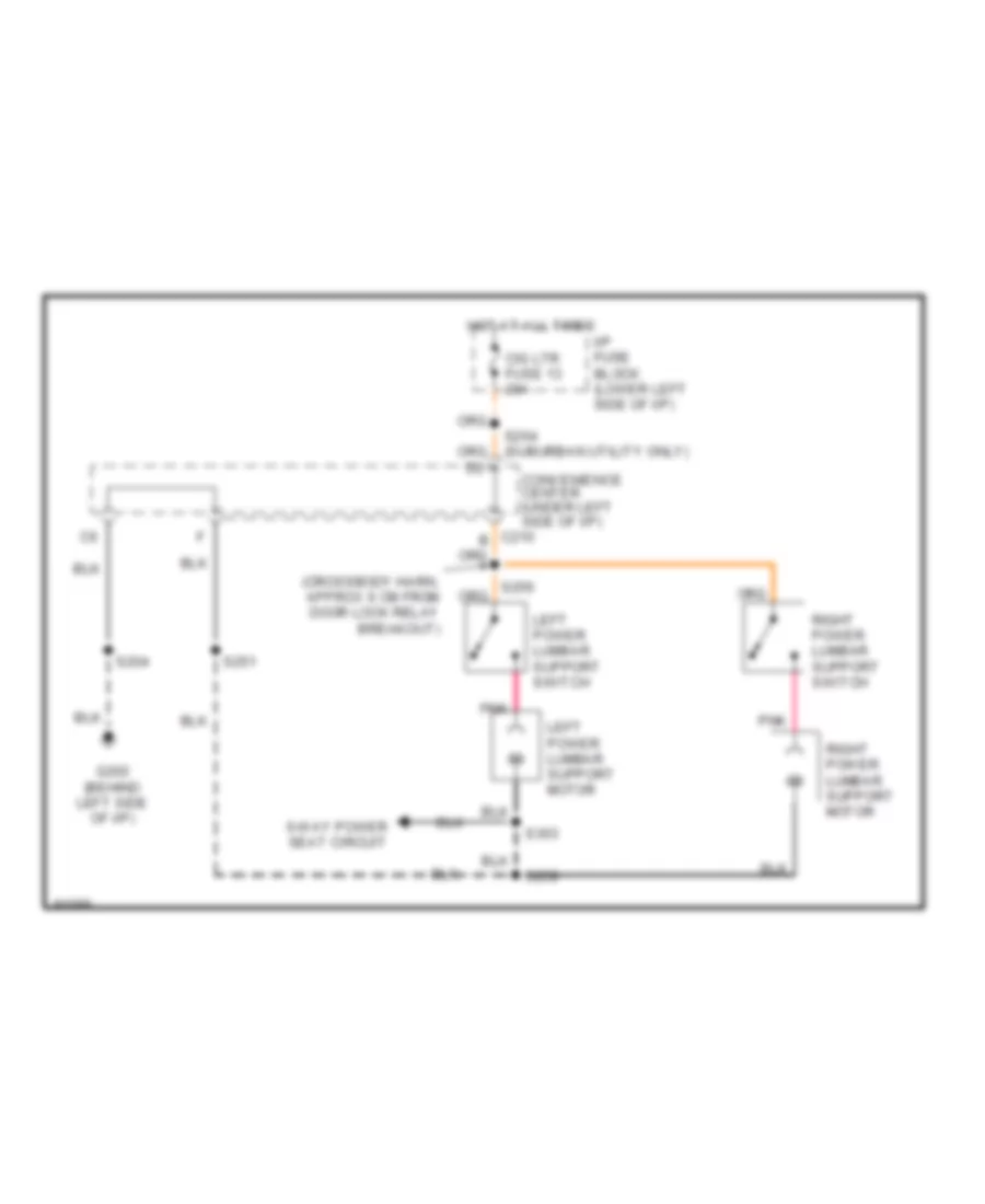 Lumbar Wiring Diagram Bucket And Split Bench Seat for Chevrolet Pickup C1997 3500