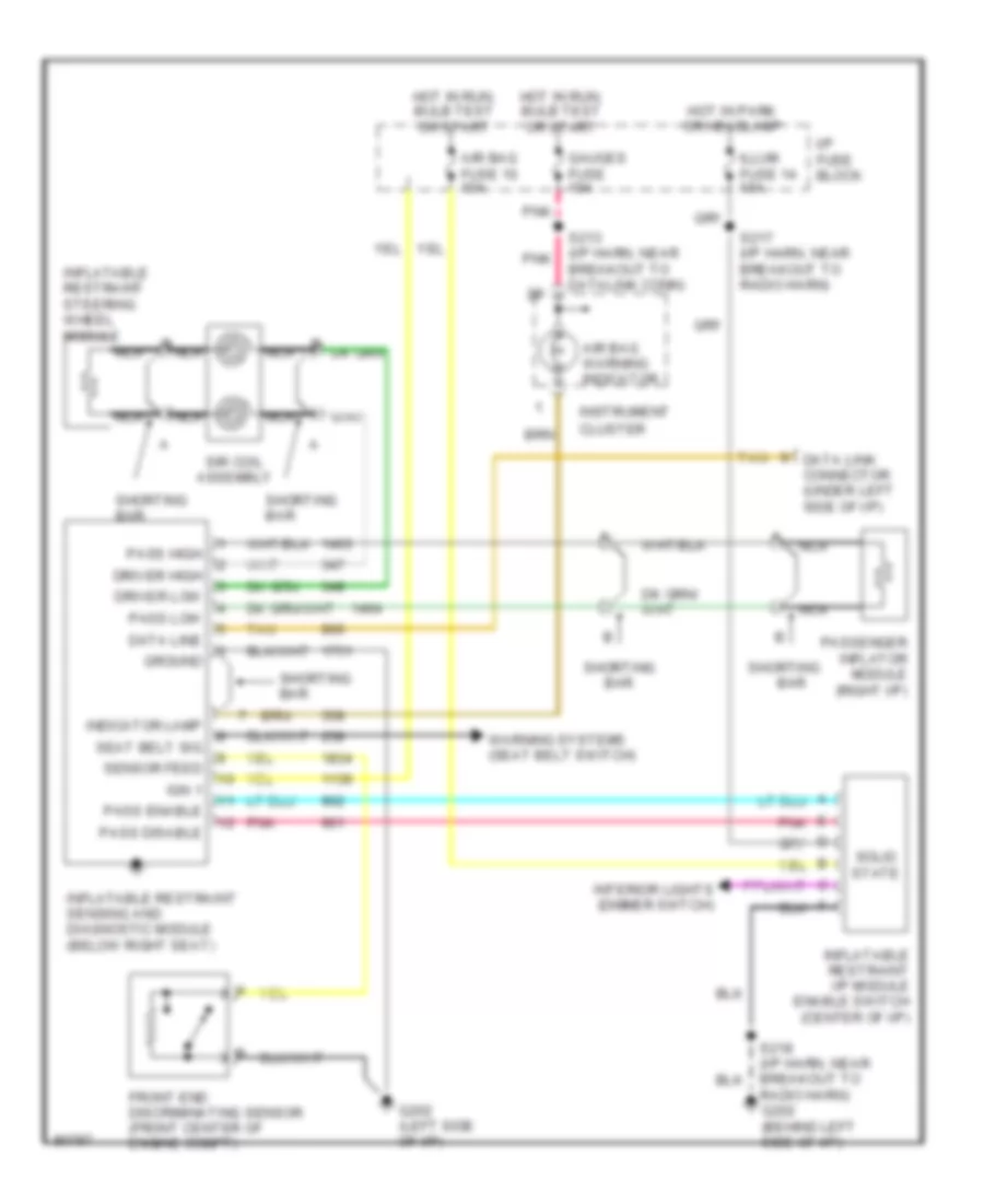 Supplemental Restraint Wiring Diagram for Chevrolet Pickup C1997 3500