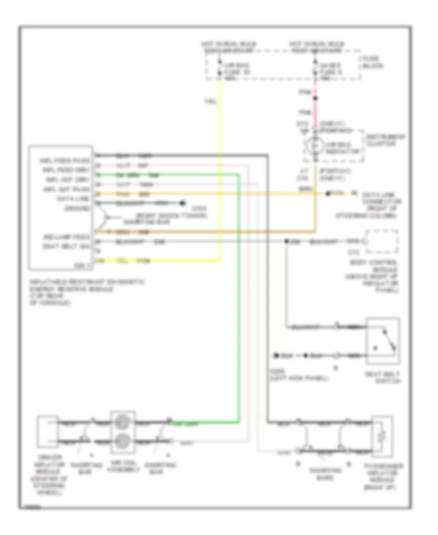 Supplemental Restraint Wiring Diagram for Chevrolet Camaro 1996