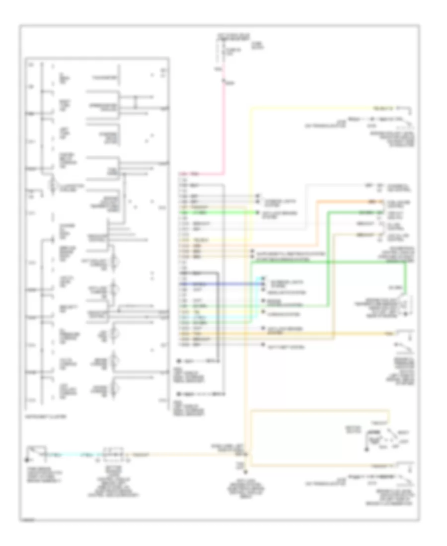 Instrument Cluster Wiring Diagram, without SEO for Chevrolet Lumina 1998
