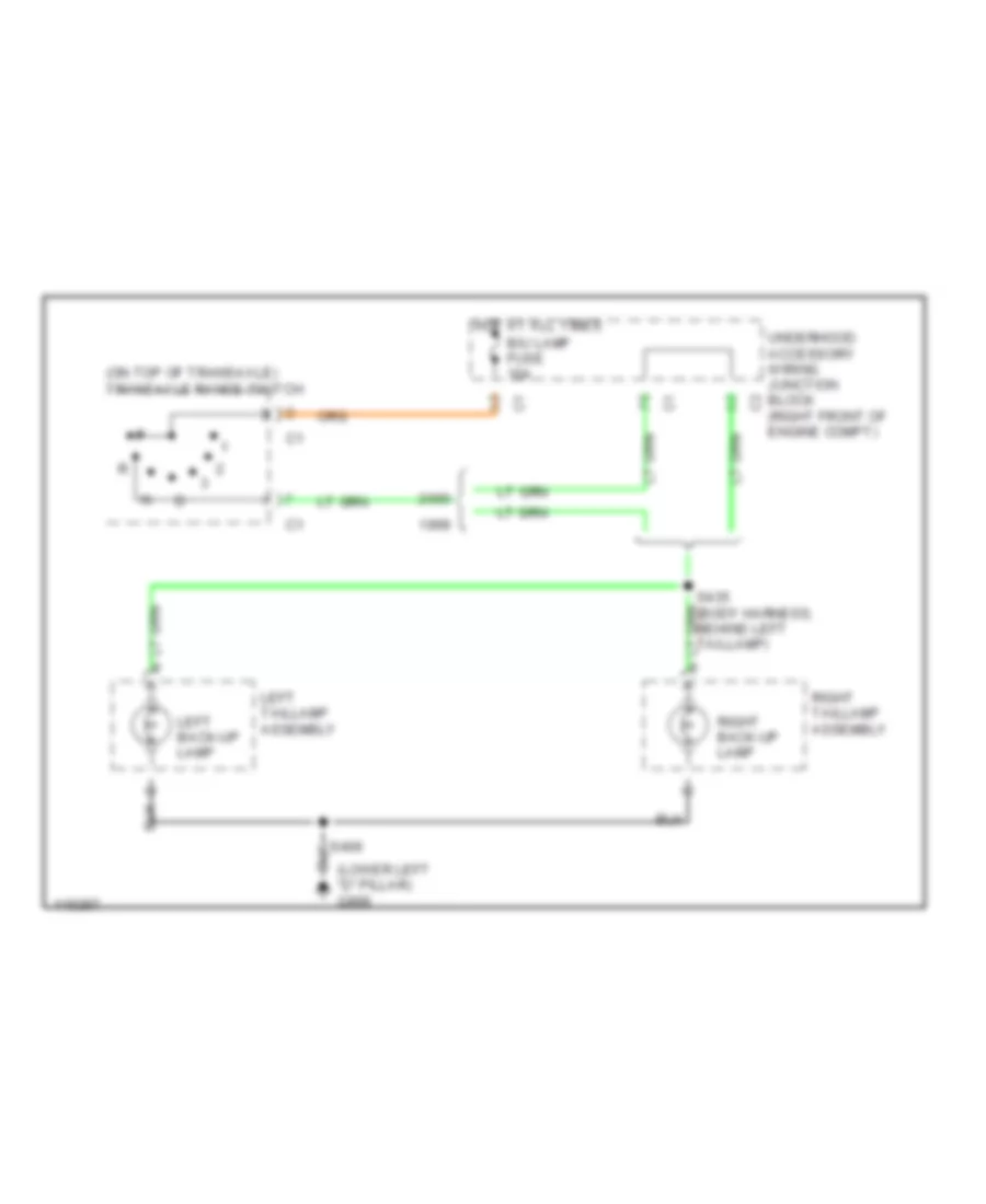 Back up Lamps Wiring Diagram for Chevrolet Venture LT 1999