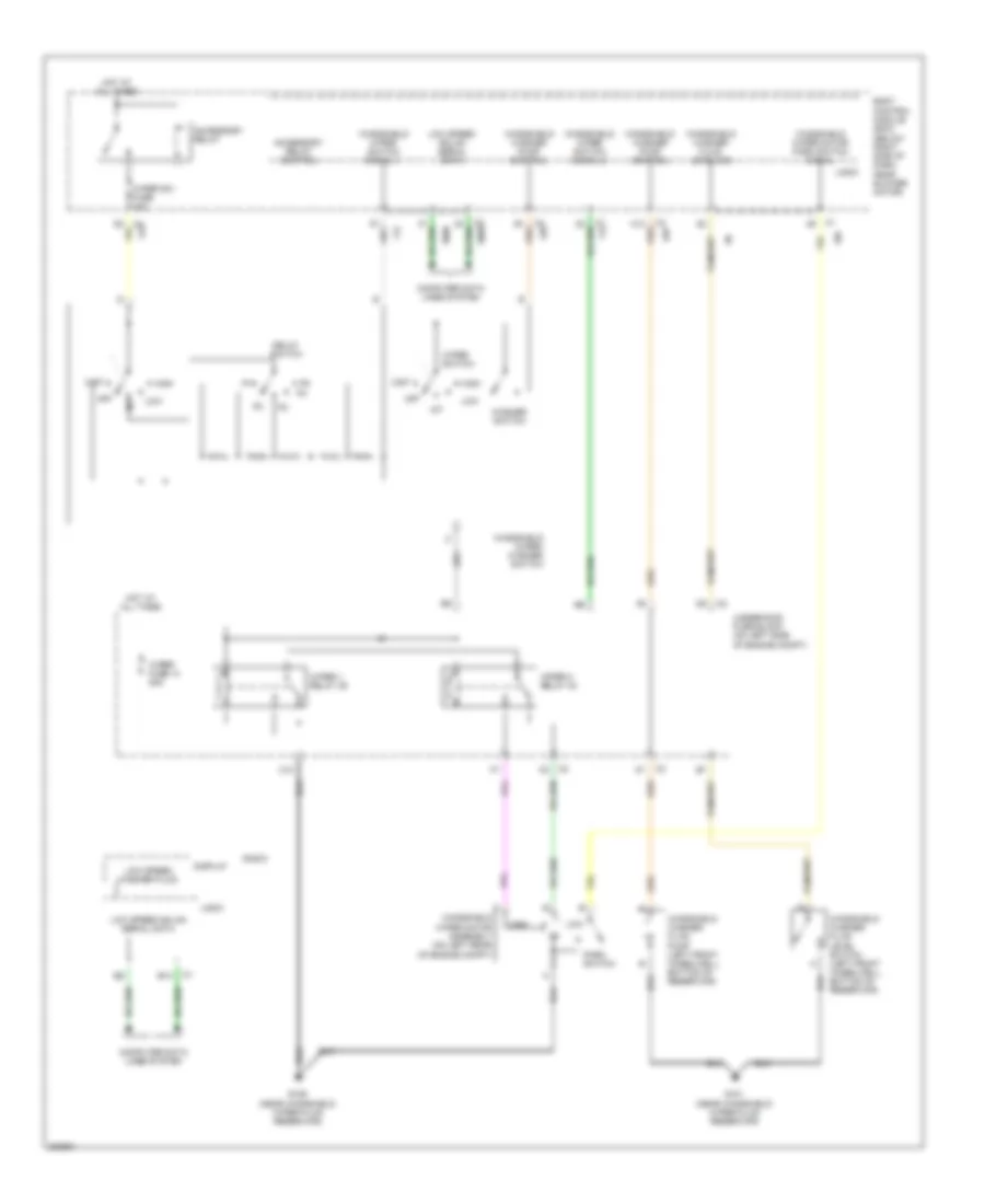Электросхема передних стеклоочистителей дворников и омывателя лобового стекла для Chevrolet Malibu Maxx 2005
