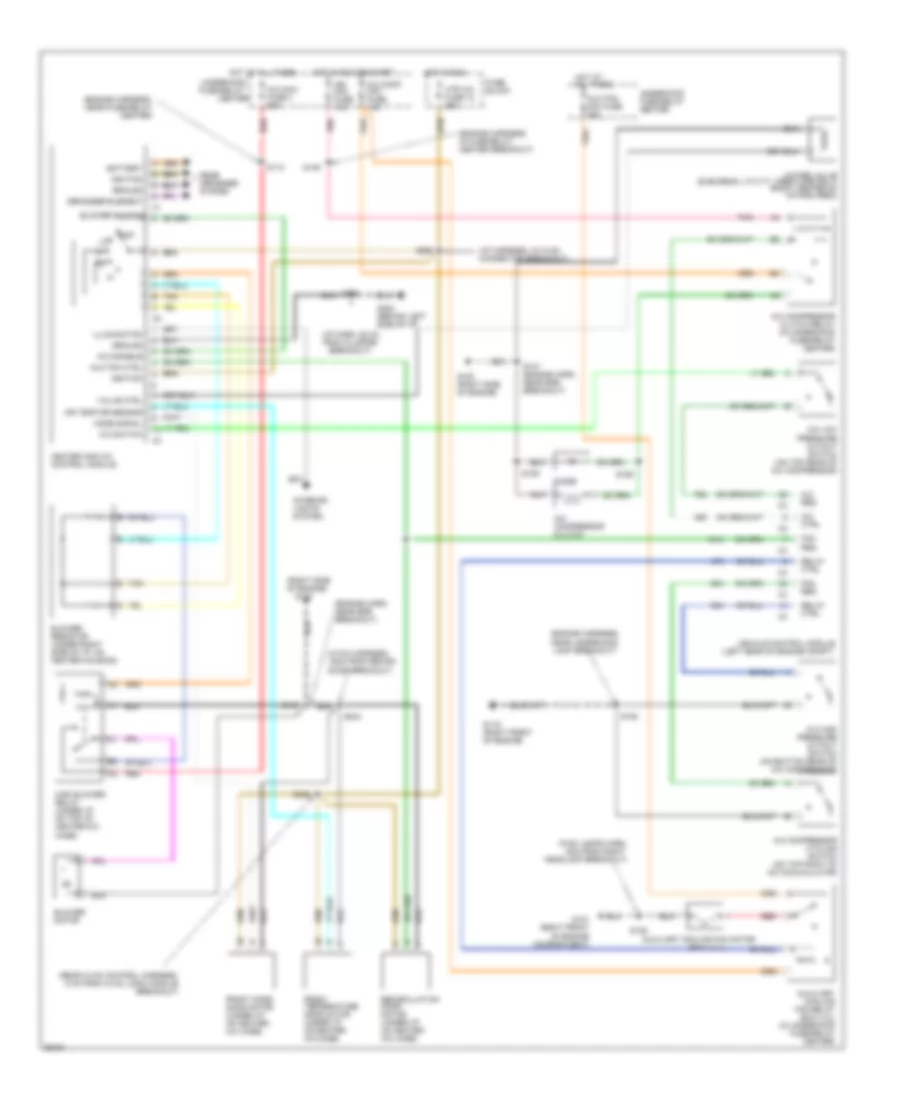 4.3L (VIN W), AC Wiring Diagram for Chevrolet Pickup K1500 1997