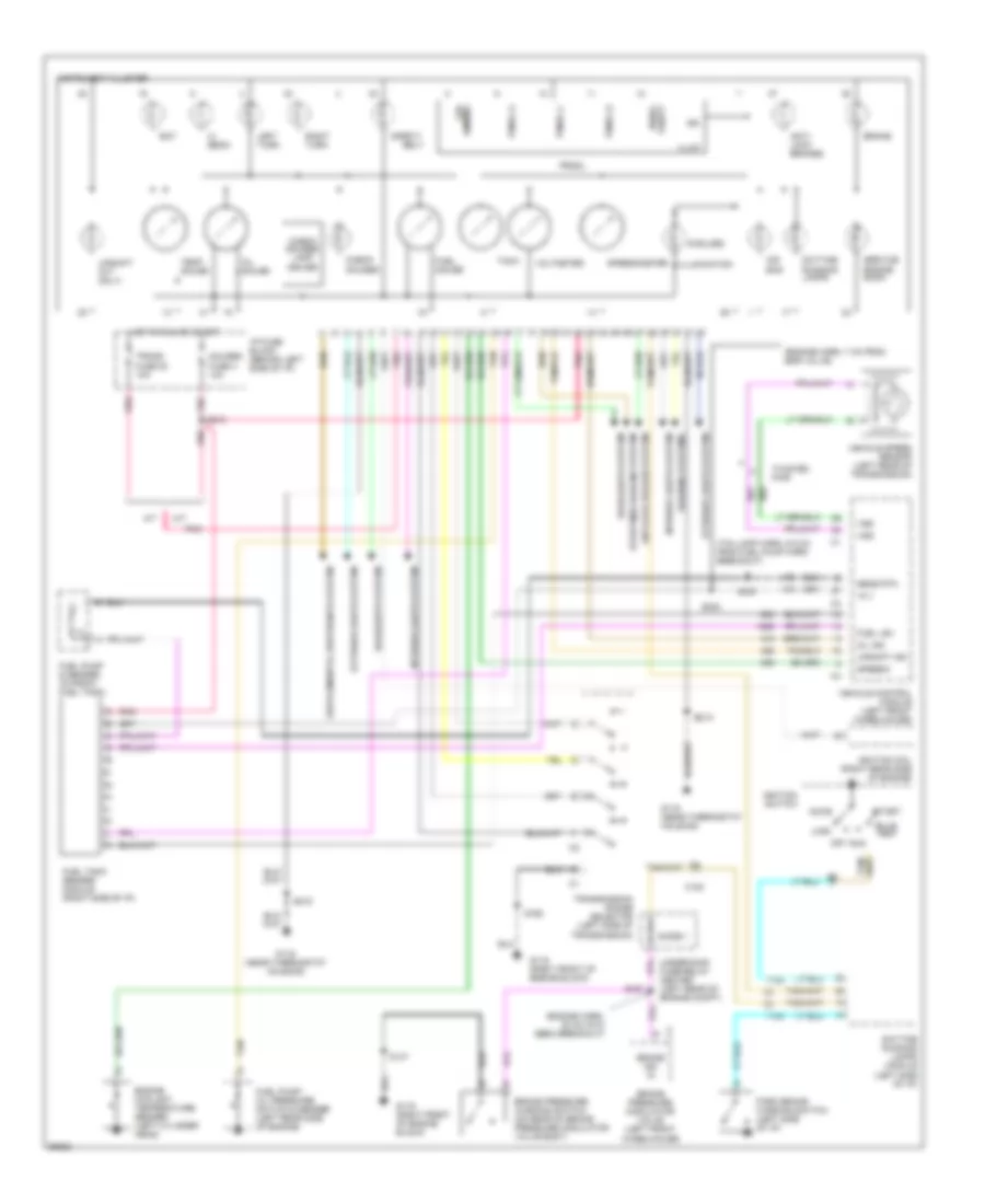 4 3L VIN W Instrument Cluster Wiring Diagram for Chevrolet Pickup K1997 1500