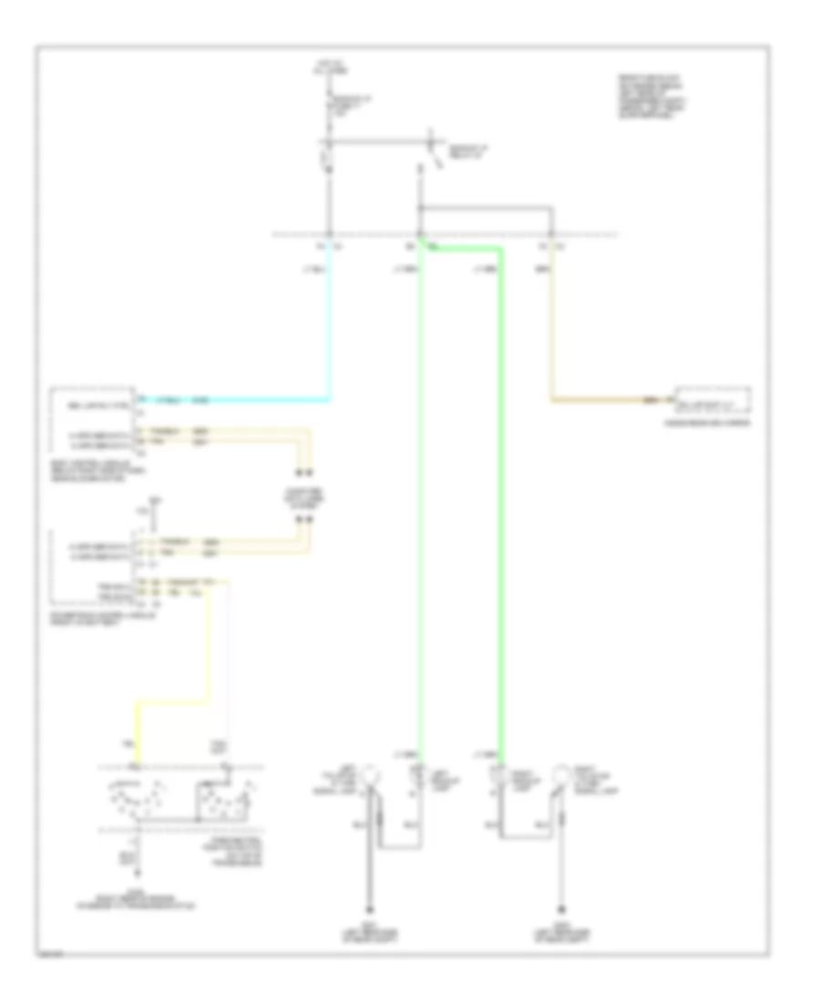 Back up Lamps Wiring Diagram for Chevrolet Malibu Maxx LS 2005