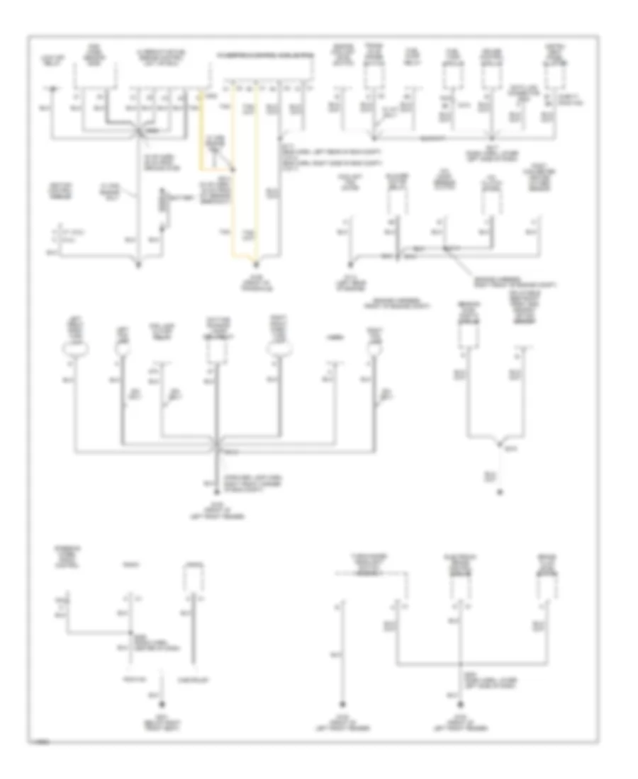 Ground Distribution Wiring Diagram 1 of 3 for Chevrolet Cavalier RS 1999