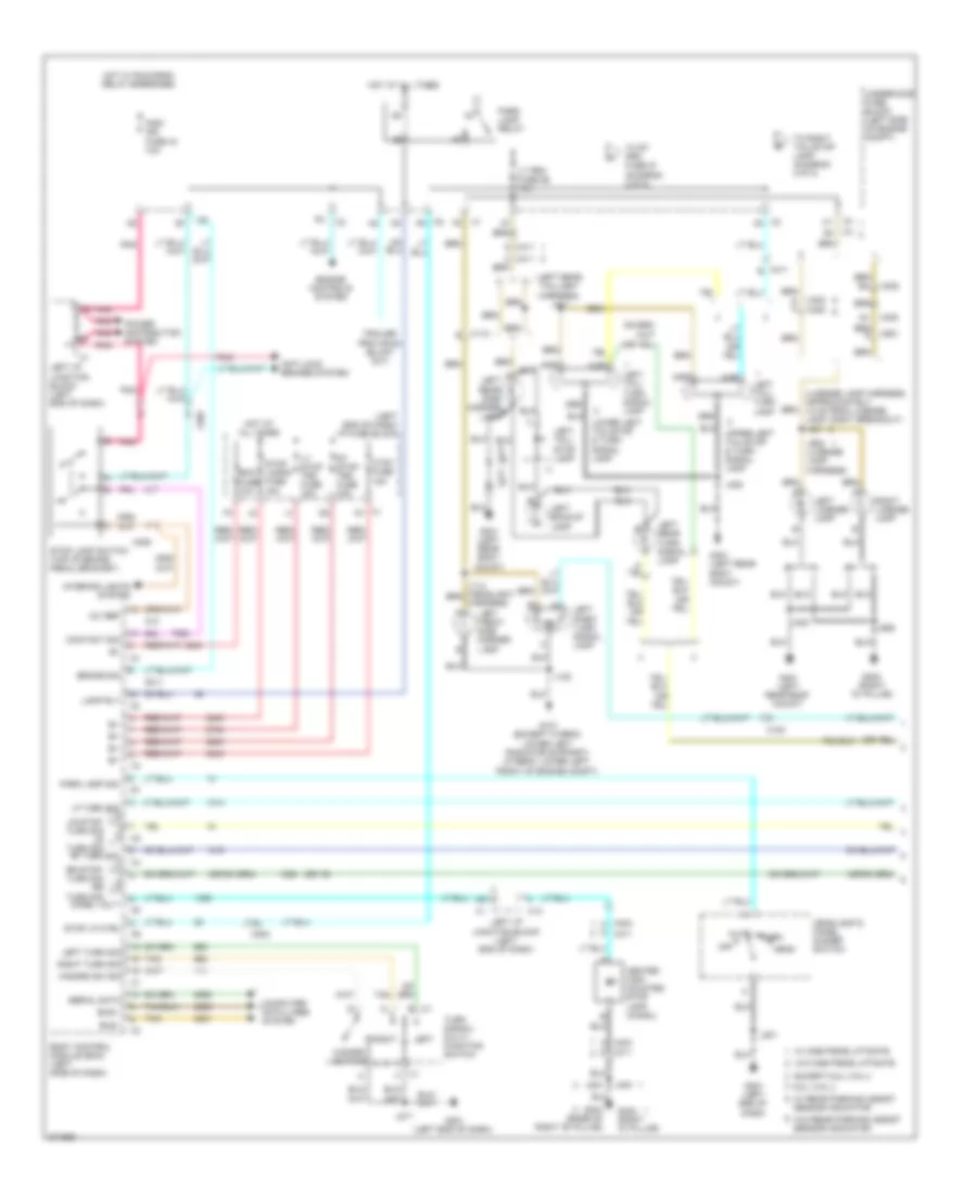 Exterior Lamps Wiring Diagram (1 of 2) for Chevrolet Suburban C1500 2012