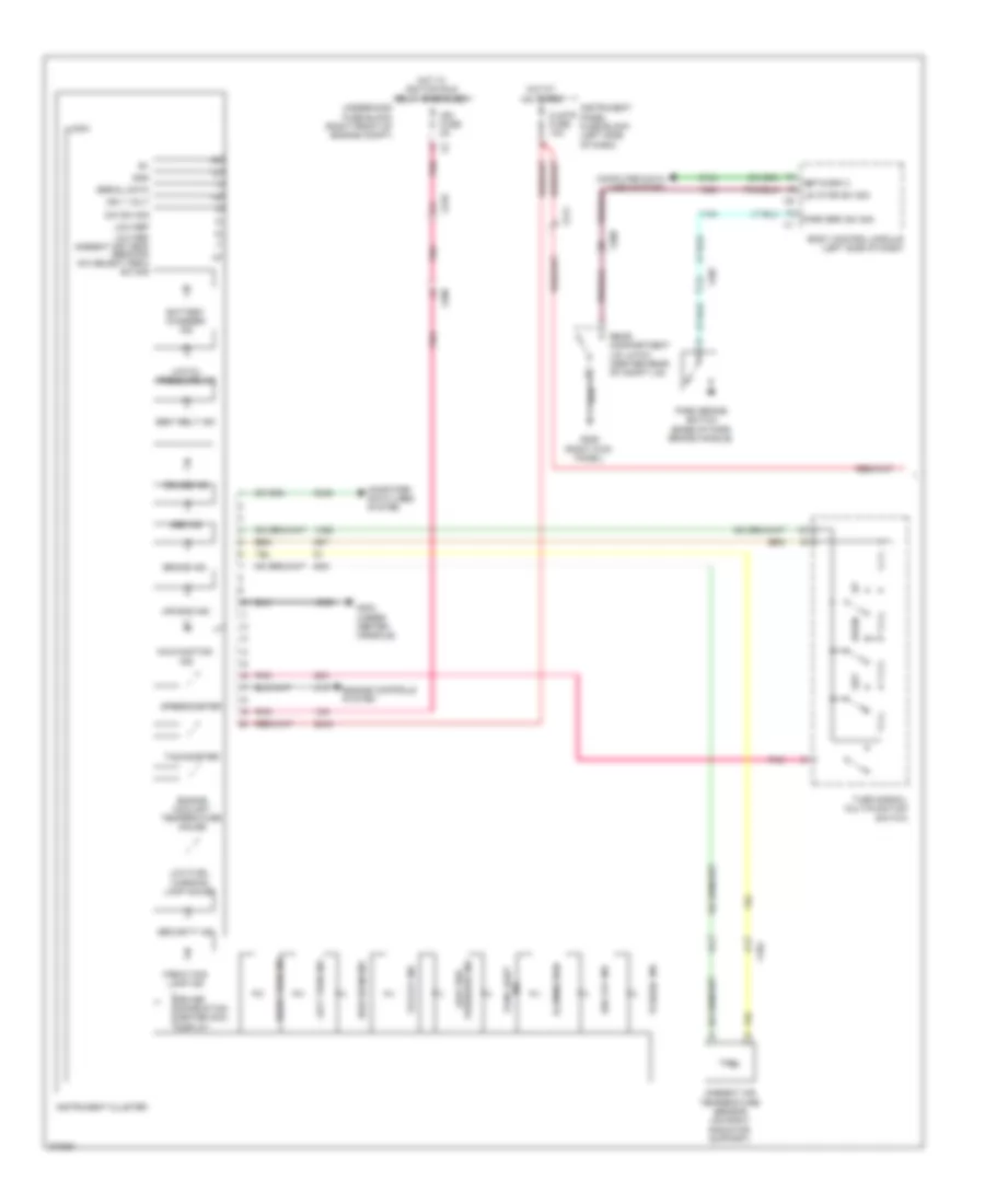Instrument Cluster Wiring Diagram (1 of 2) for Chevrolet Camaro ZL1 2012