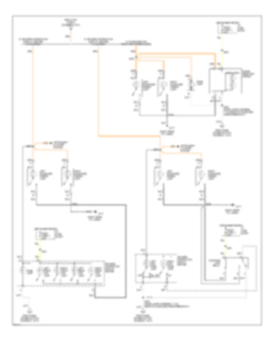 Courtesy Lamps Wiring Diagram (2 of 3) for Chevrolet Blazer 1997