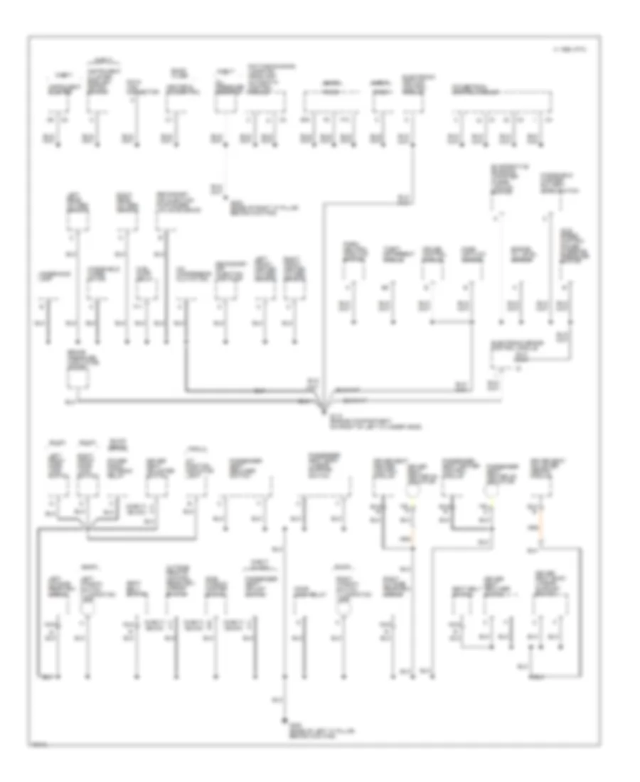 Ground Distribution Wiring Diagram (2 of 3) for Chevrolet Caprice Classic 1996