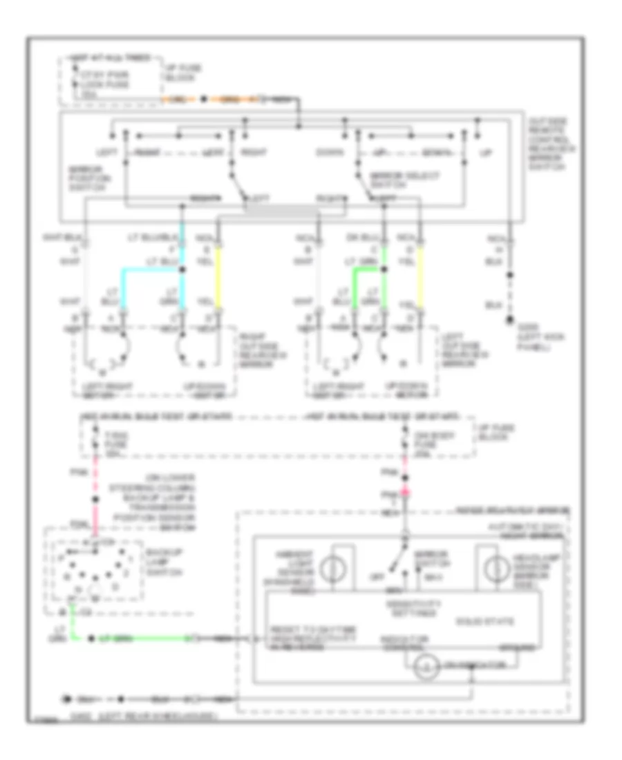 Power Mirror Wiring Diagram for Chevrolet Caprice Classic 1996